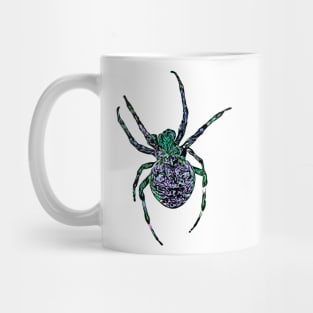 Zombie Spider Fierce Orb-Weaver Green Purple Mug